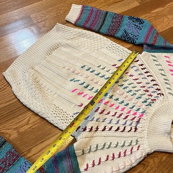 Anthropologie Wendy Wurtzburger Stitch Mix Fisherman Crewneck Sweater Small NWT - Picture 9 of 16